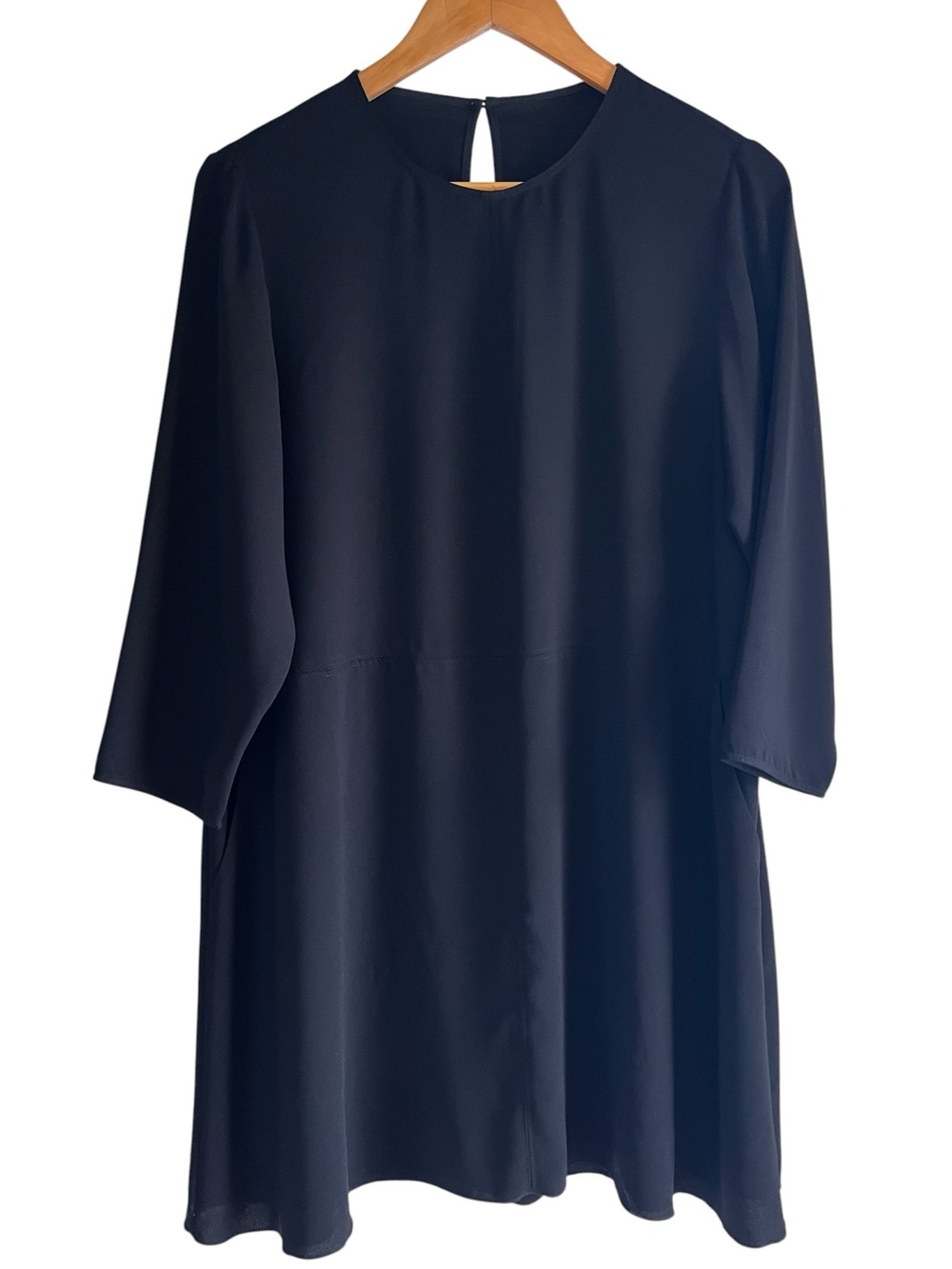 Wilfred loose fit 3/4 sleeve lightweight mini dress in black excellent condition - Picture 4 of 14